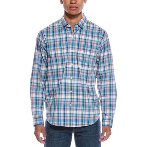 Tommy Bahama Men's Eclipse Sarasota Stretch Los Reyes Check Shirt Size L